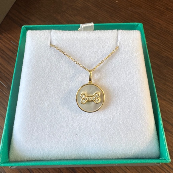 EFFY gold, diamond and mother of pearl dog bone necklace - Picture 4 of 7